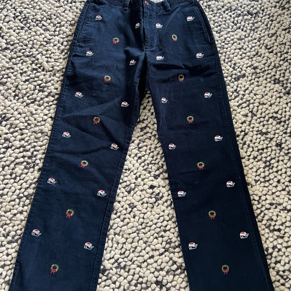 Vineyard Vines Holiday Corduroy Pants Navy 30x32
